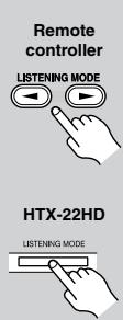 ONKYO HTX-22HD - Selecting the Listening Modes - 1