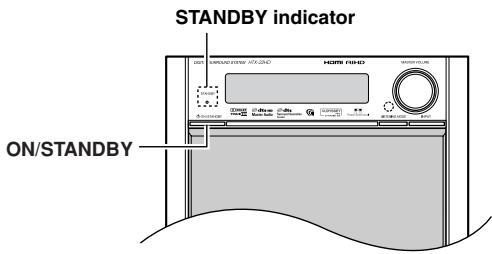 ONKYO HTX-22HD - Turning On and Standby - 1