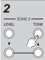 ONKYO TX-8555 - Ajustar el balance en la Zona 2 - 2