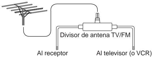 ONKYO TX-8555 - Utilizar un divisor de antenna de TV/FM - 1