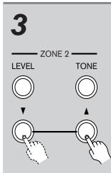 ONKYO TX-8555 - Ajustar el balance en la Zona 2 - 3