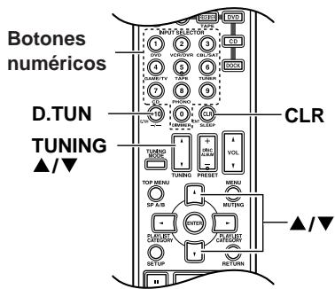 ONKYO TX-8555 - Utilice el boton del selector de entrada [TUNER] para seleccionar AM o FM. - 2