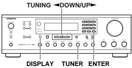 ONKYO TX-8555 - Recherche de stations par type (PTY) - 1