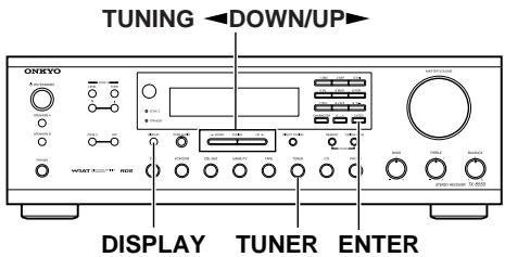 ONKYO TX-8555 - Buscar emisoras por tipo (PTY) - 1