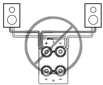 ONKYO TX-8555 - Conectar los cables de los altavoces - 6