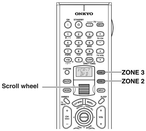 ONKYO TX-NR1000 - To Select a Source in Zone 2 or Zone 3 - 1