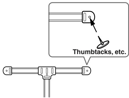 ONKYO TX-NR1000 - Use thumbtacks or something similar to fix the FM antenna into position. - 1