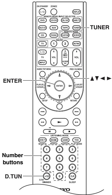 ONKYO TX-SR705 - Selecting SIRIUS Satellite Radio Channels - 1