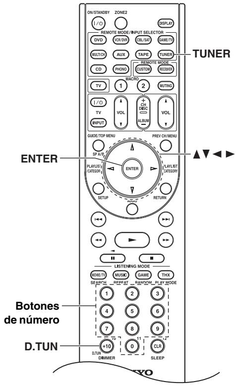 ONKYO TX-SR705 - Selección canales de la radio por satélite SIRIUS - 1