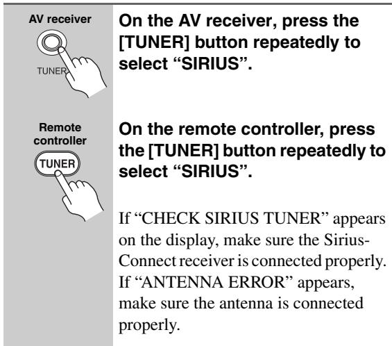ONKYO TX-SR705 - Setting the Satellite Radio Mode - 9
