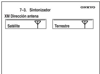 ONKYO TX-SR705 - Coloque la antenna XM Mini-Tuner de manière que aparezcan el número máximo possible de barras (hasta 3) en el medidor deSEOnal por satelite de XM. - 1