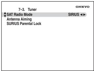 ONKYO TX-SR705 - Setting the Satellite Radio Mode - 5