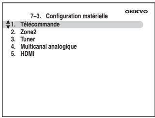 ONKYO TX-SR705 - "7. Configuration matérielle", puis appuyez sur le bouton [ENTER]. - 1