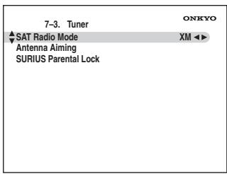 ONKYO TX-SR705 - Use the Up and Down [] / [] buttons to select "3. Tuner", and then press [ENTER]. - 1