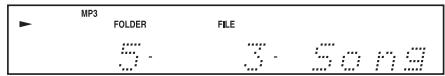 ONKYO CBX-500 - Use the Previous and Next [I←I]/[▶▶I] buttons to select the MP3/WMA files within the folder. - 1