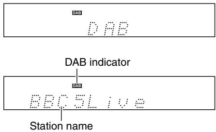 ONKYO CBX-500 - Press the [TUNER] button repeatedly to select "DAB". - 1