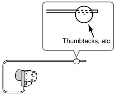 ONKYO CR-315DAB - Use thumbtacks or something similar to fix the FM antenna into position. - 1