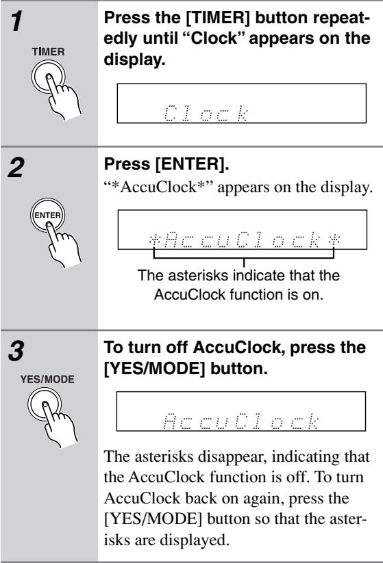 ONKYO CR-315DAB - Turning Off the AccuClock Function - 2