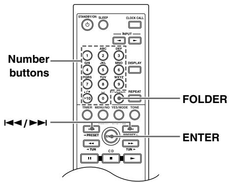 ONKYO CR-315DAB - Selecting MP3 Files in All Folder Mode - 1