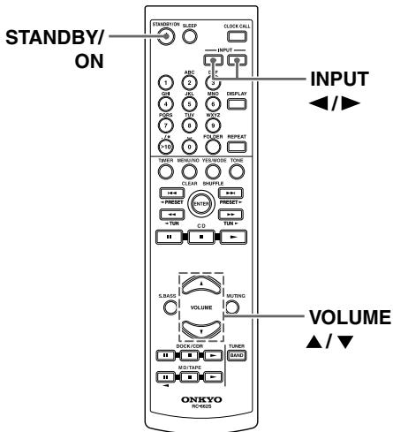 ONKYO CR-315DAB - Adjusting the Volume - 3