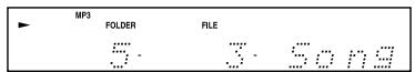 ONKYO CR-315DAB - Selecting MP3 Files in All Folder Mode - 6