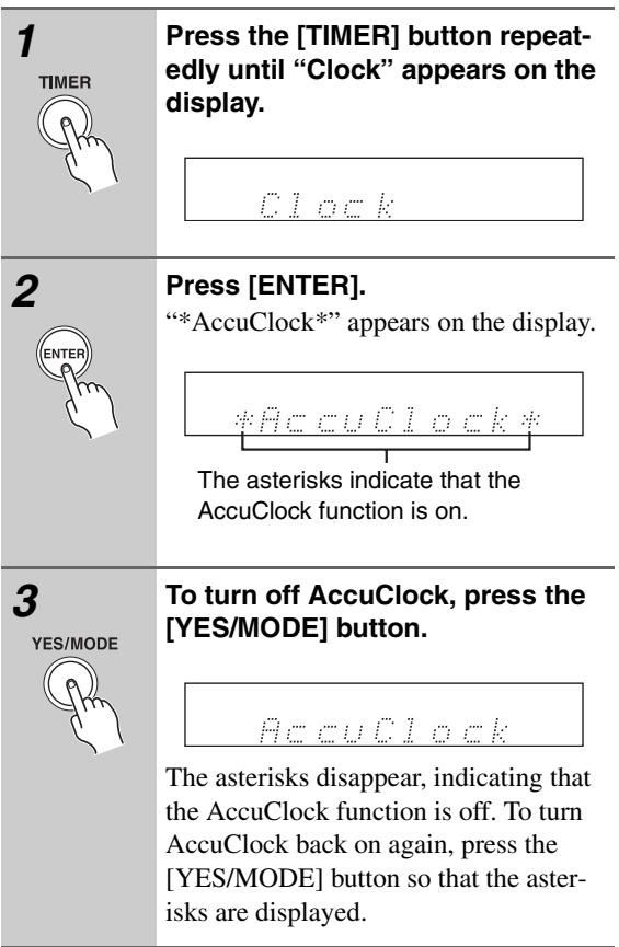 ONKYO CR-535 - Turning Off the AccuClock Function - 2