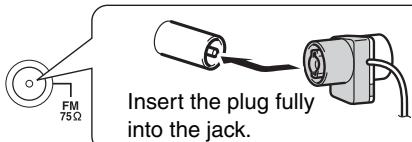 ONKYO CR-535 - Attach the FM antenna, as shown. - 1