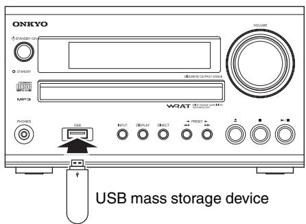 ONKYO CR-535 - Playing Music Files on a USB Mass Storage Device - 1