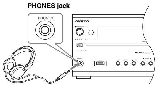 ONKYO CR-535 - Using Headphones - 1