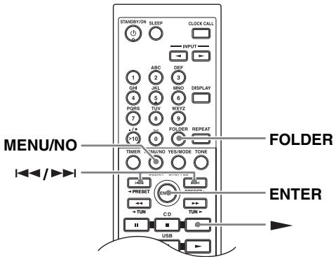 ONKYO CR-535 - Selecting/Playing MP3 Files - 2