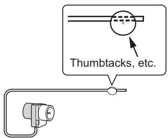 ONKYO CR-545 - Use thumbtacks or something similar to fix the FM antenna into position. - 1