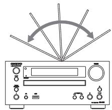 ONKYO CR-545 - Adjusting and installing the DAB / FM antenna - 1