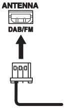 ONKYO CR-545 - Connecting the DAB / FM Antenna (CR-545UKD) - 1
