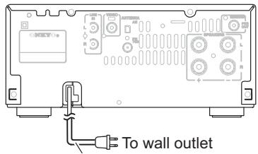 ONKYO CR-545 - Plug the power cord into a suitable wall outlet. - 1
