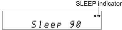 ONKYO CR-545 - Press the [SLEEP] button repeatedly to select the required sleep time. - 1