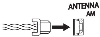 ONKYO CR-545 - Connecting the AM Loop Antenna (CR-545) - 2