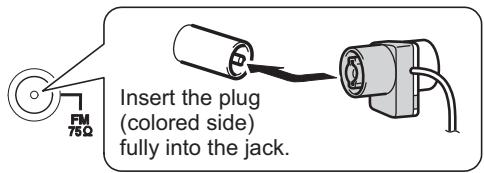ONKYO CR-545 - Attach the FM antenna, as shown. - 1