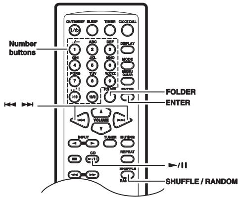 ONKYO CR-545 - Selecting MP3 / WMA Files - 1