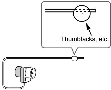ONKYO CR-715DAB - Use thumbtacks or something similar to fix the FM antenna into position. - 1