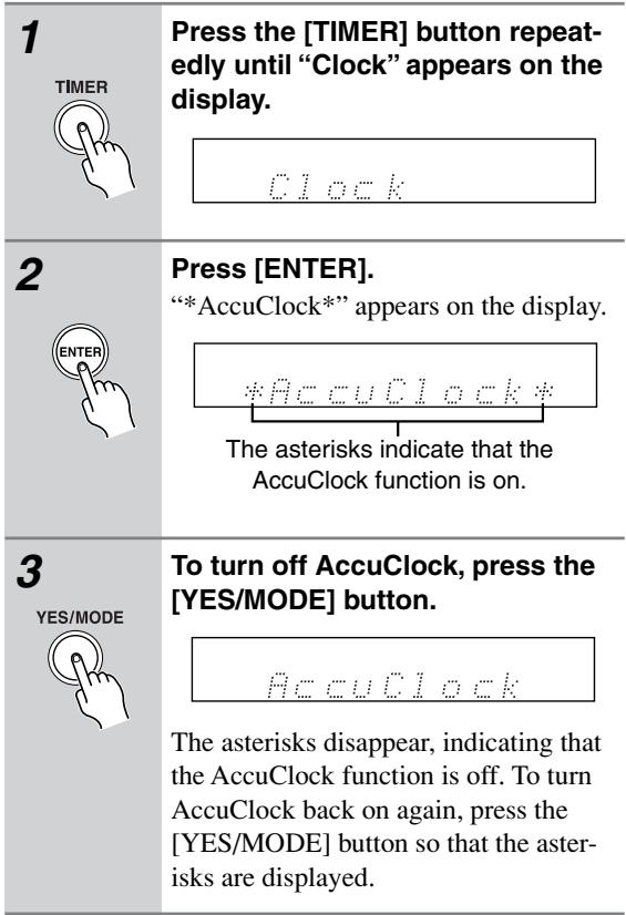 ONKYO CR-715DAB - Turning Off the AccuClock Function - 2