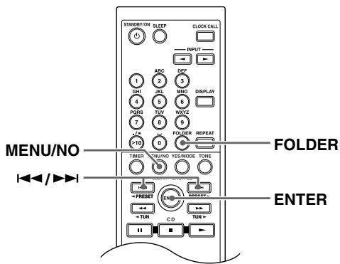 ONKYO CR-715DAB - Selecting MP3 Files in Navigation Mode - 1