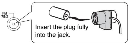 ONKYO CR-725 - Attach the FM antenna, as shown. - 1