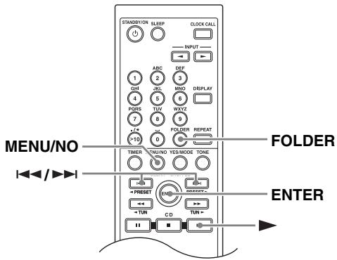 ONKYO CR-725 - Selecting/Playing MP3 Files - 2