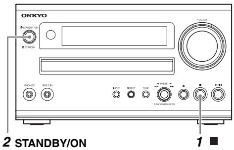 ONKYO CR-725 - Canceling the Sleep Timer - 1