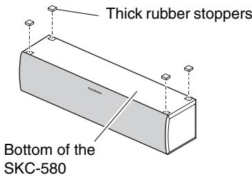 ONKYO HT-S5300 - Using the Rubber Stoppers for a More Stable Platform - 1