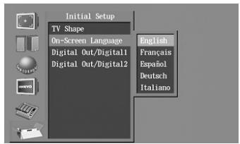 ONKYO HTC-V10X - Select the On-Screen Language - 1