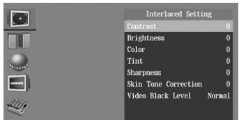 ONKYO HTC-V10X - Use the / buttons to select either Interlaced Setting "1, 2 or 3" and press the ENTER button - 1
