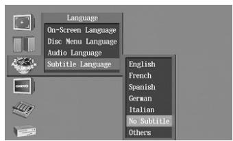 ONKYO HTC-V10X - Subtitle Language - 1