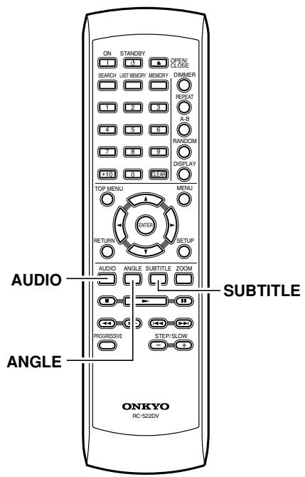 ONKYO HTC-V10X - Selecting audio, subtitles, and angles - 1