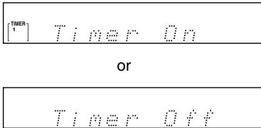 ONKYO PHA-1045 - Use the Previous and Next [K]/ [▶] buttons to select "Timer On" or "Timer Off". - 1